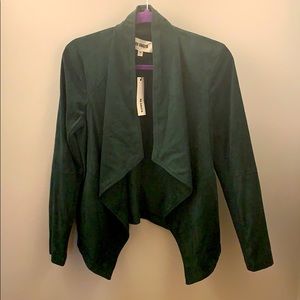 BB Dakota Forest Green M Suede (vegan) jacket NWT